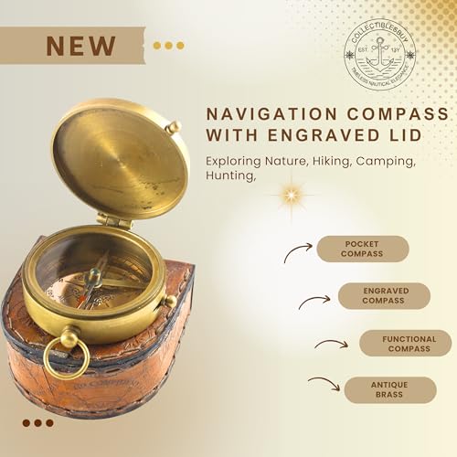 Tolkien Quote Compass, Leather Case view 6