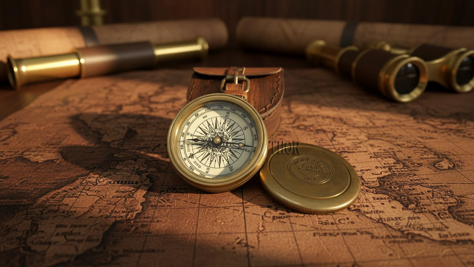 West London Reproduction Compass, Leather Case view 4