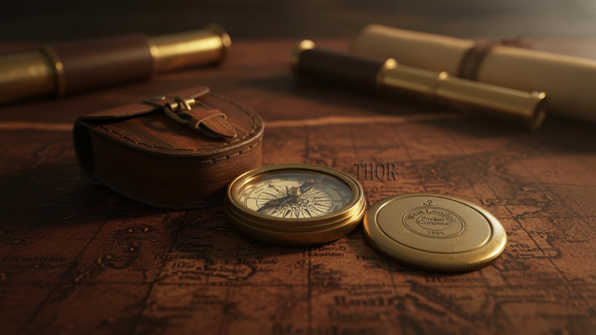 West London Reproduction Compass, Leather Case view 5