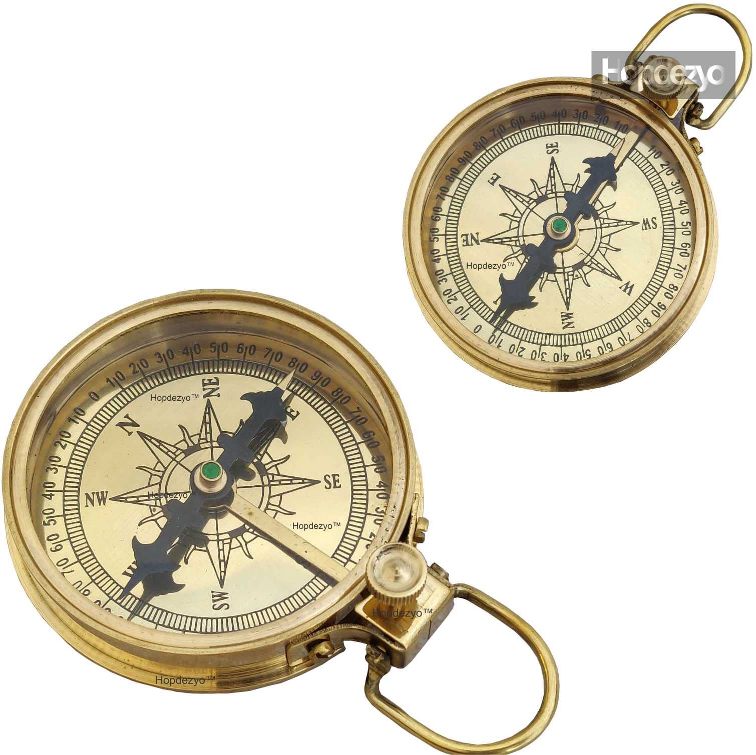 Polished Brass Compass view 3