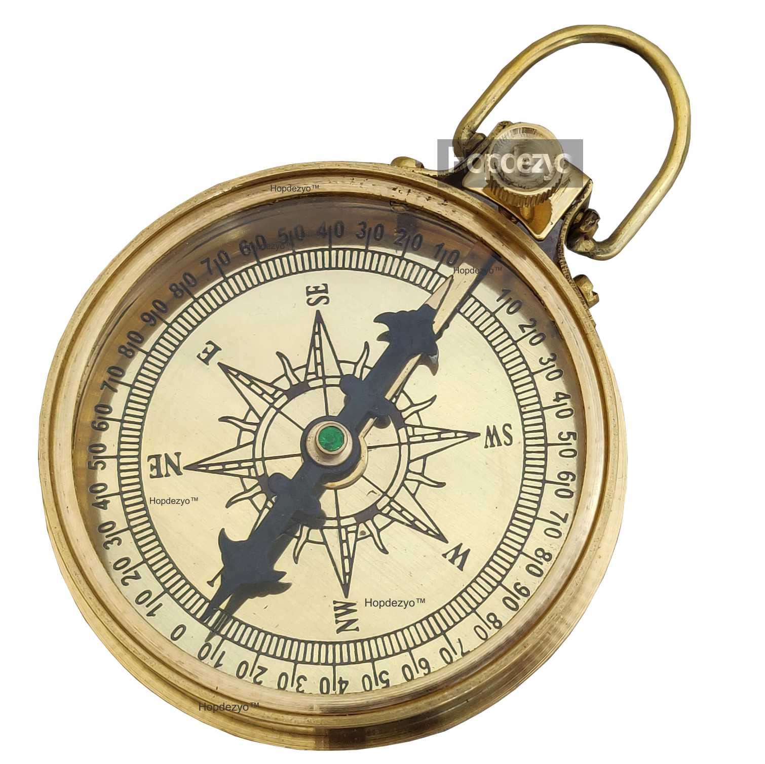 Polished Brass Compass view 5