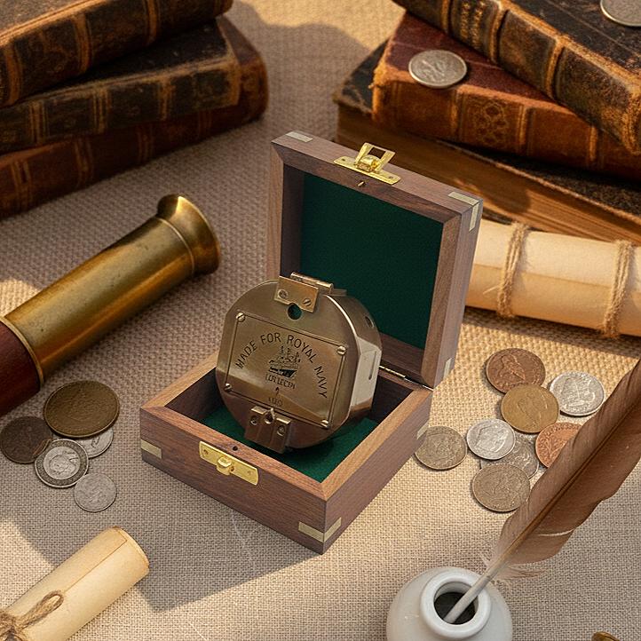 Brunton Compass, Wooden Box view 5