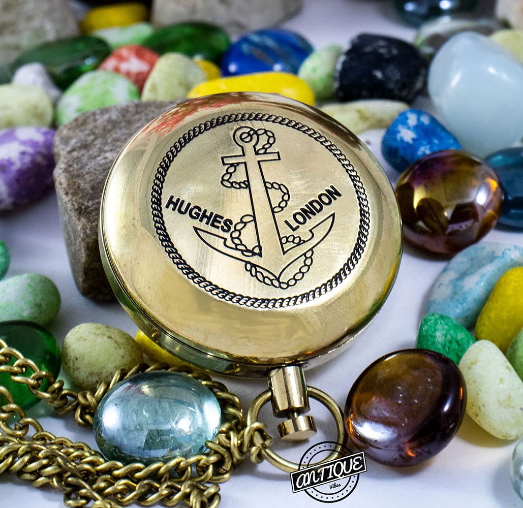 Push Button Compass, Wooden Box view 7