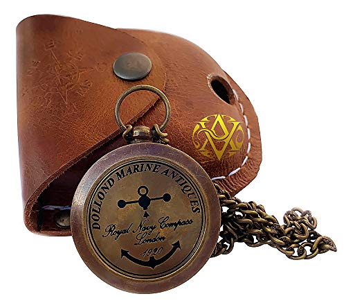 Royal Navy London Reproduction Compass, Leather Case view 4