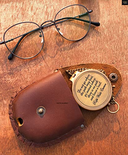 Emerson Quote Compass, Leather Case view 2