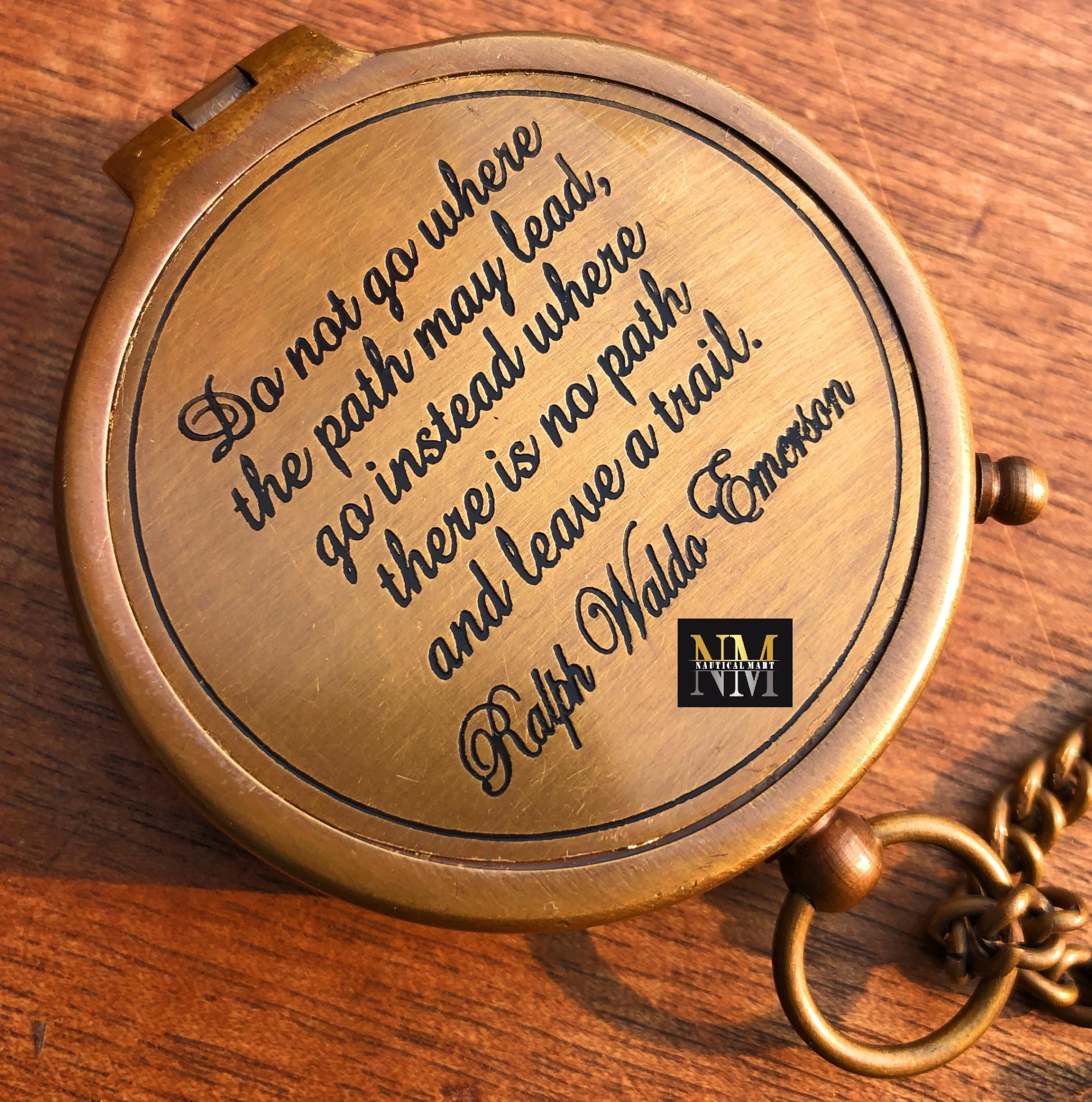 Emerson Quote Compass, Leather Case view 3