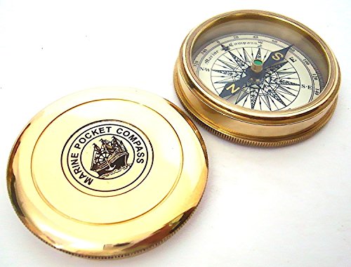 Robert Frost Quote Compass, Round Leather Case view 6