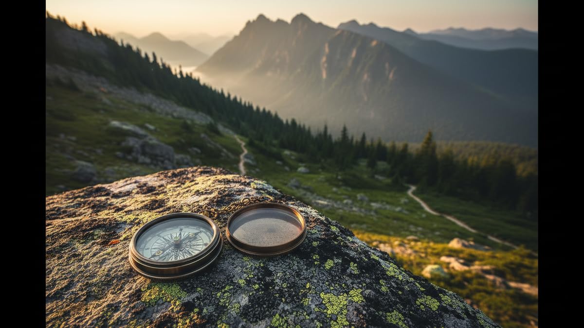 Robert Frost Quote Compass, Leather Case view 3