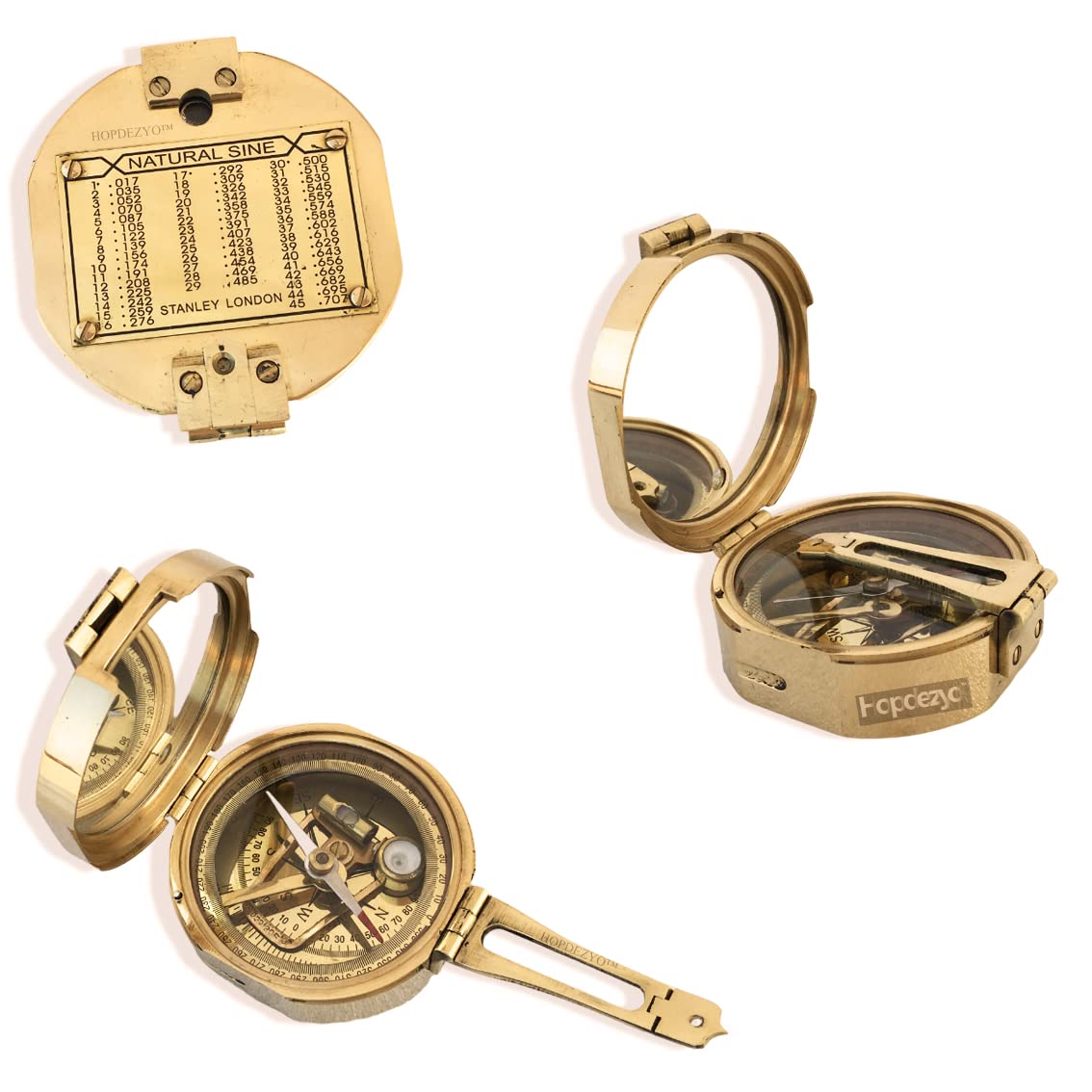 Brunton Compass, Polished Brass view 3