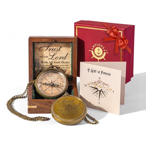 Trust in the Lord Compass, Wooden Box & Gift Box view 2