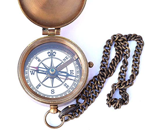 Thoreau Quote Compass, Leather Case view 4