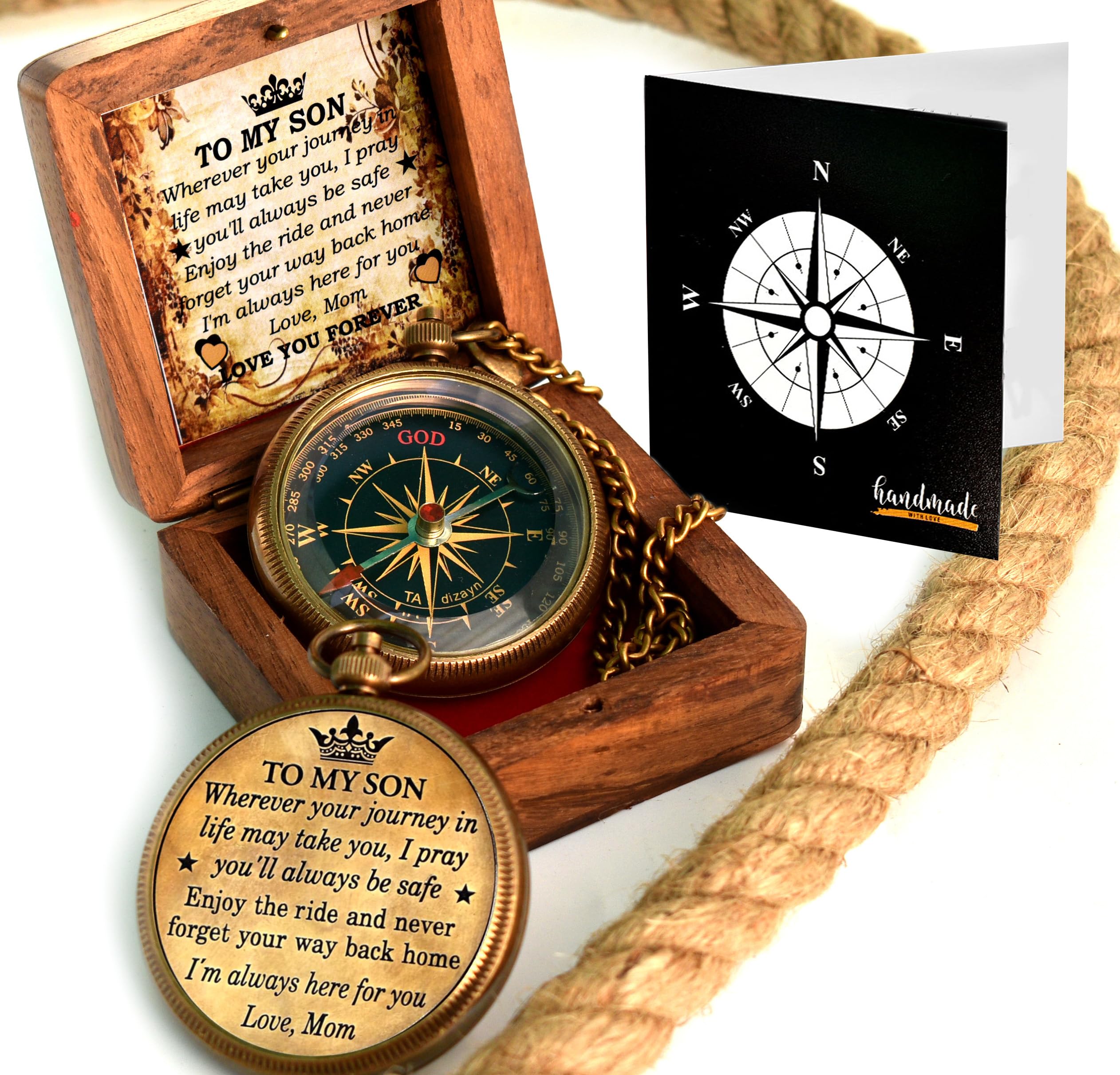 To My Son Compass, Wooden Box view 7