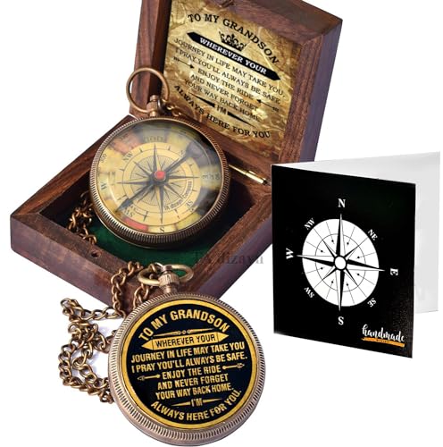To My Grandson Compass, Wooden Box view 2