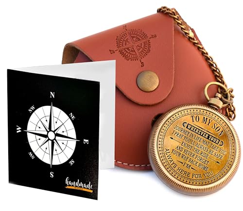 To My Son Compass, Leather Case view 2