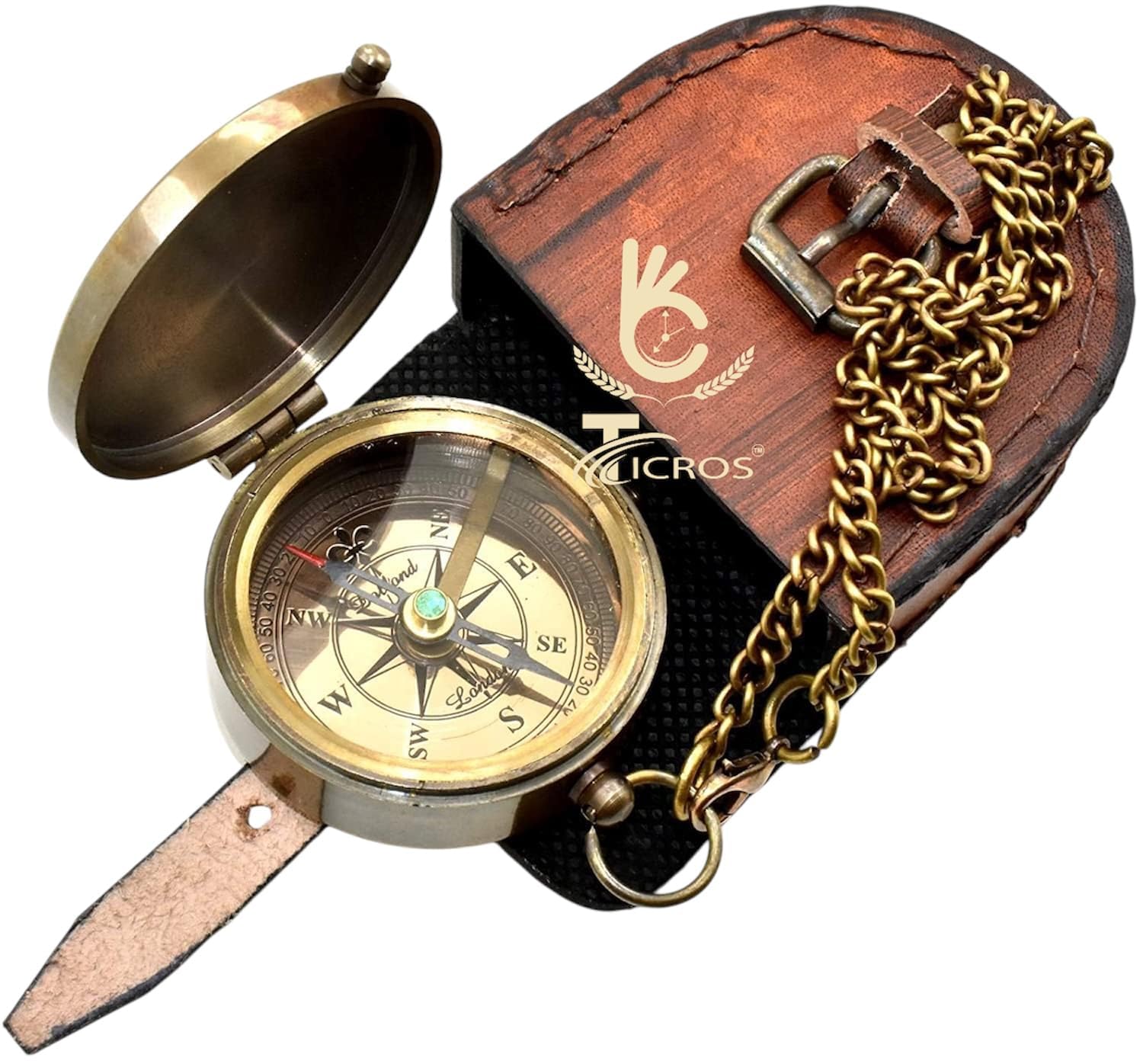 To My Son Compass, Leather Case view 5