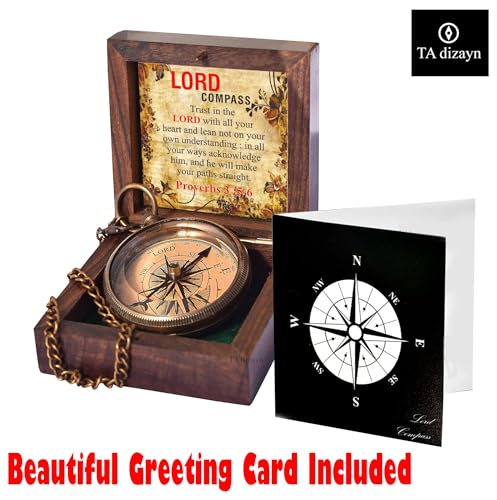 Proverbs 3:5-6 Compass, Wooden Box view 6