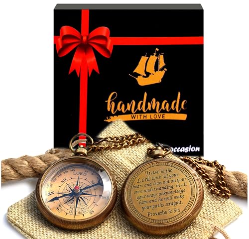 Proverbs 3:5-6 Compass, Antique Finish view 6