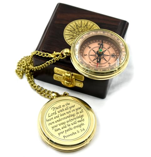 Trust in the Lord Compass, Wooden Box view 2