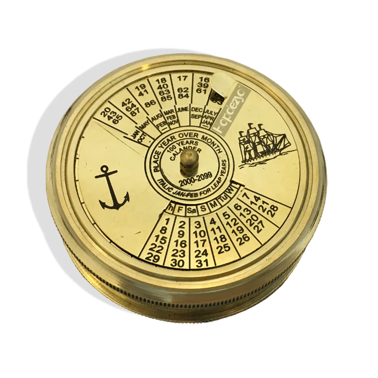 Robert Frost Quote Compass, Antique Finish view 5