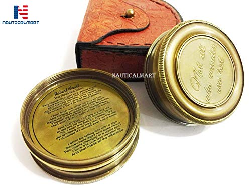 Motivational Compass, Round Leather Case view 6