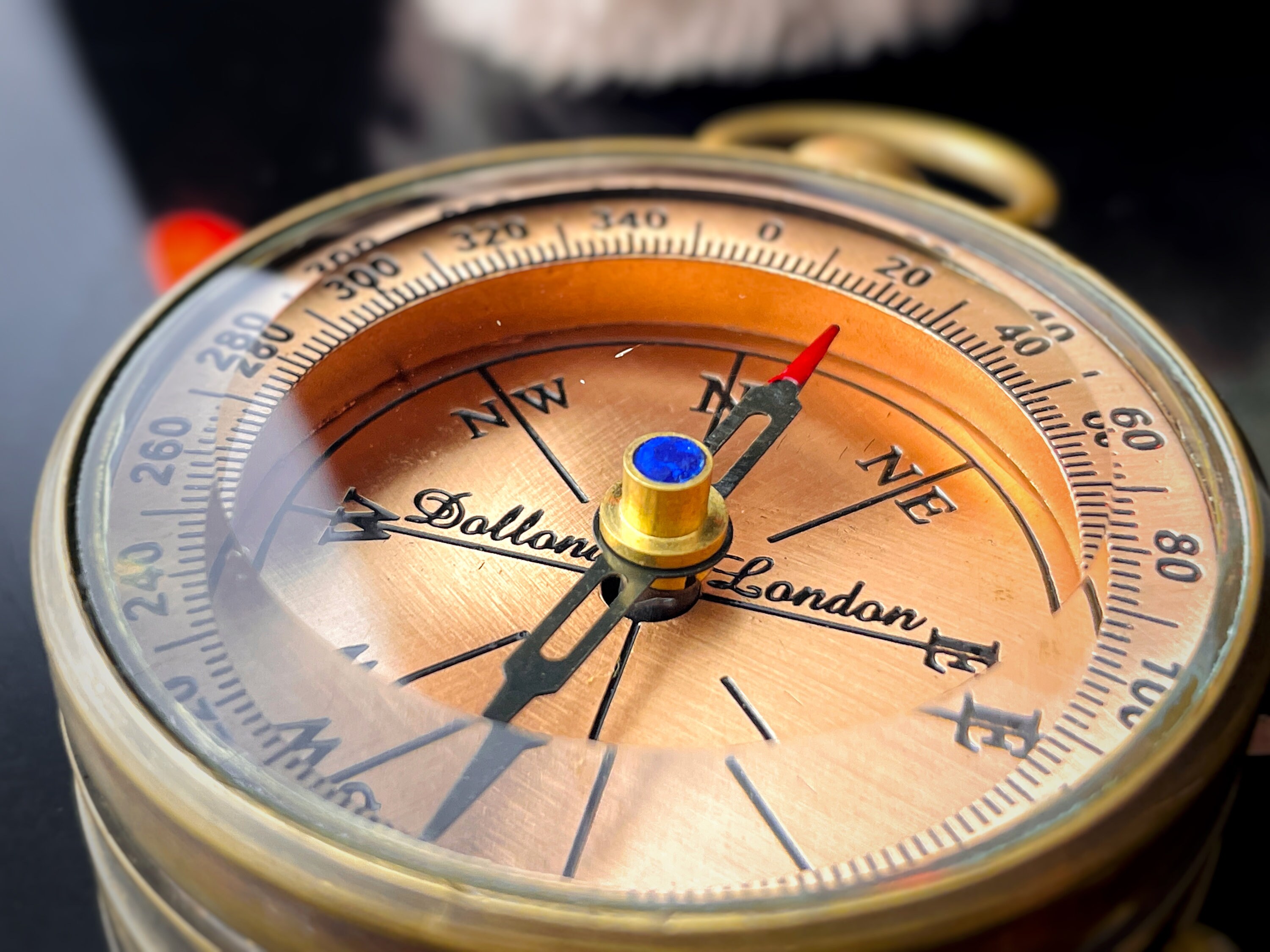 Engraved Dial Compass, Copper Finish view 5