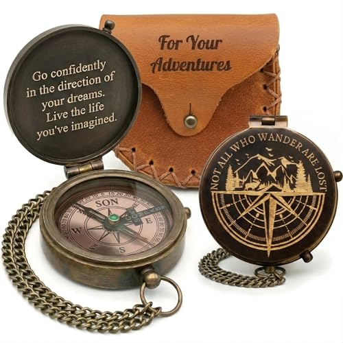 Motivational Compass, Leather Case view 2