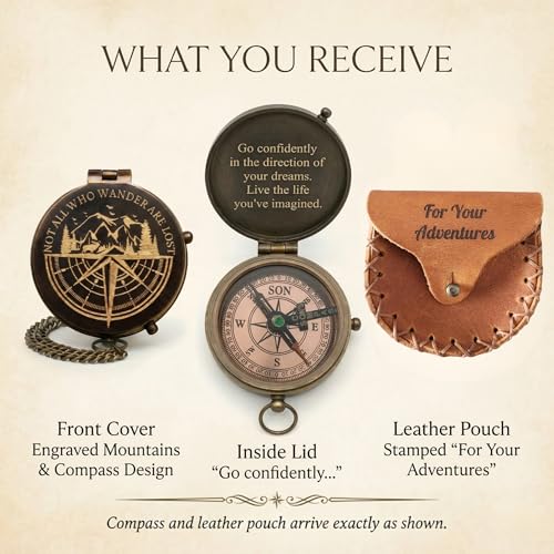 Motivational Compass, Leather Case view 6