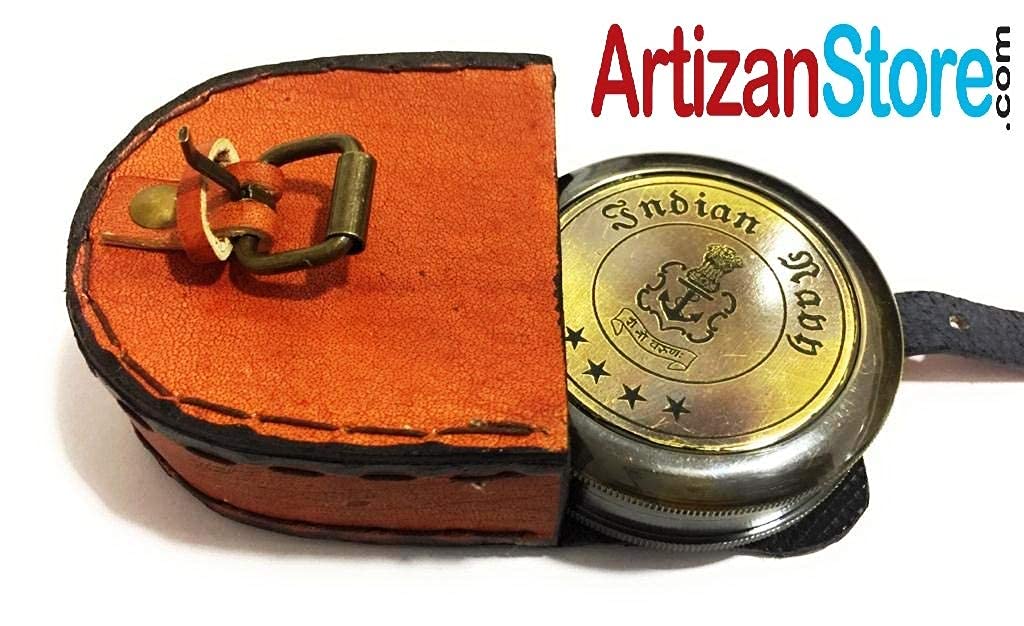 Indian Navy Compass, Leather Case view 4