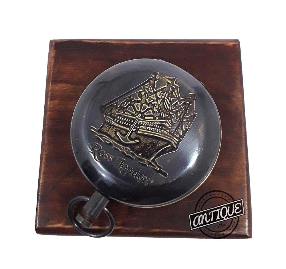 Ross London Compass, Wooden Box view 3