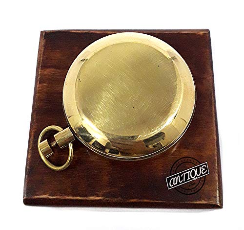 Push Button Compass, Wooden Box view 5