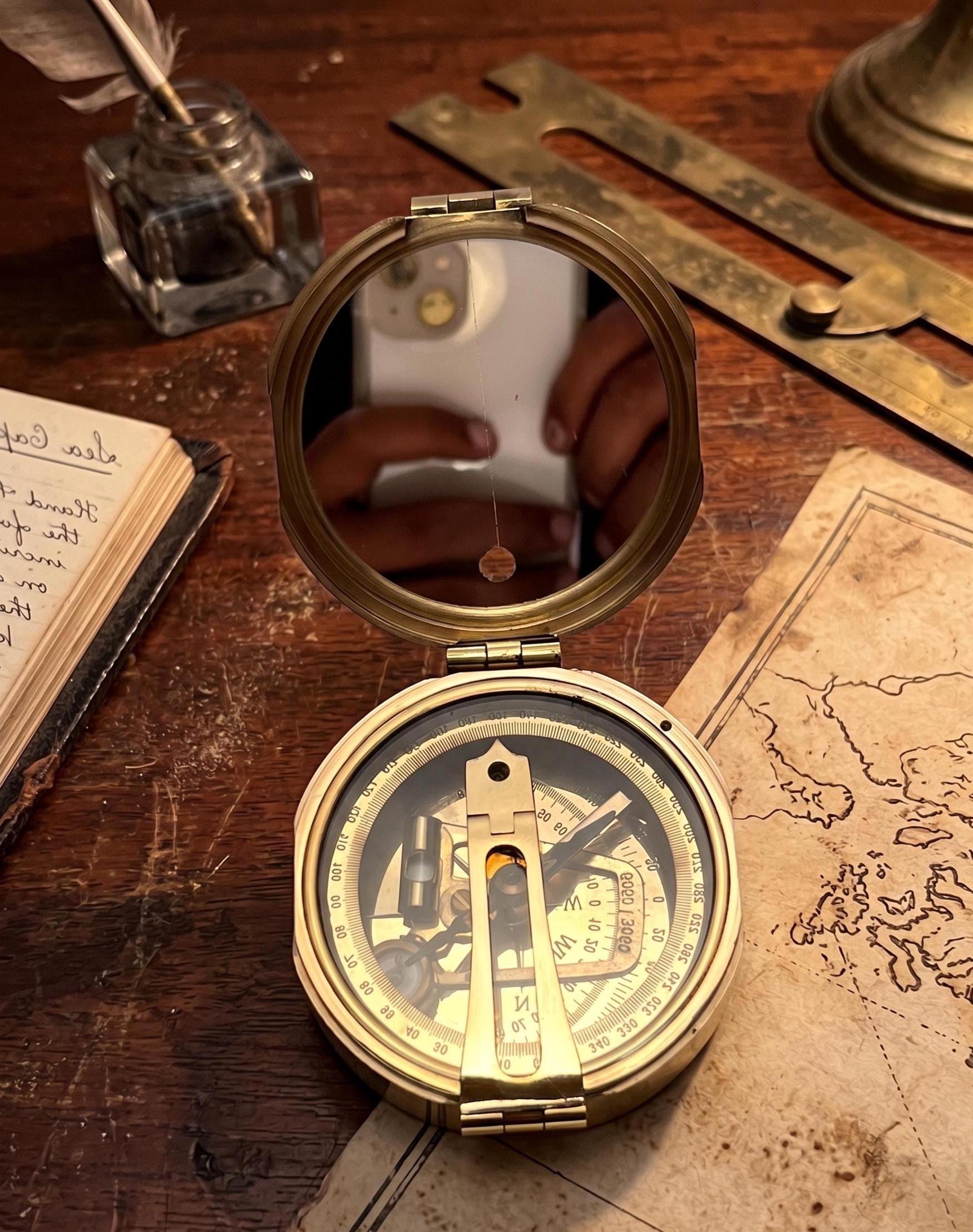 Brunton Compass, Wooden Box view 2