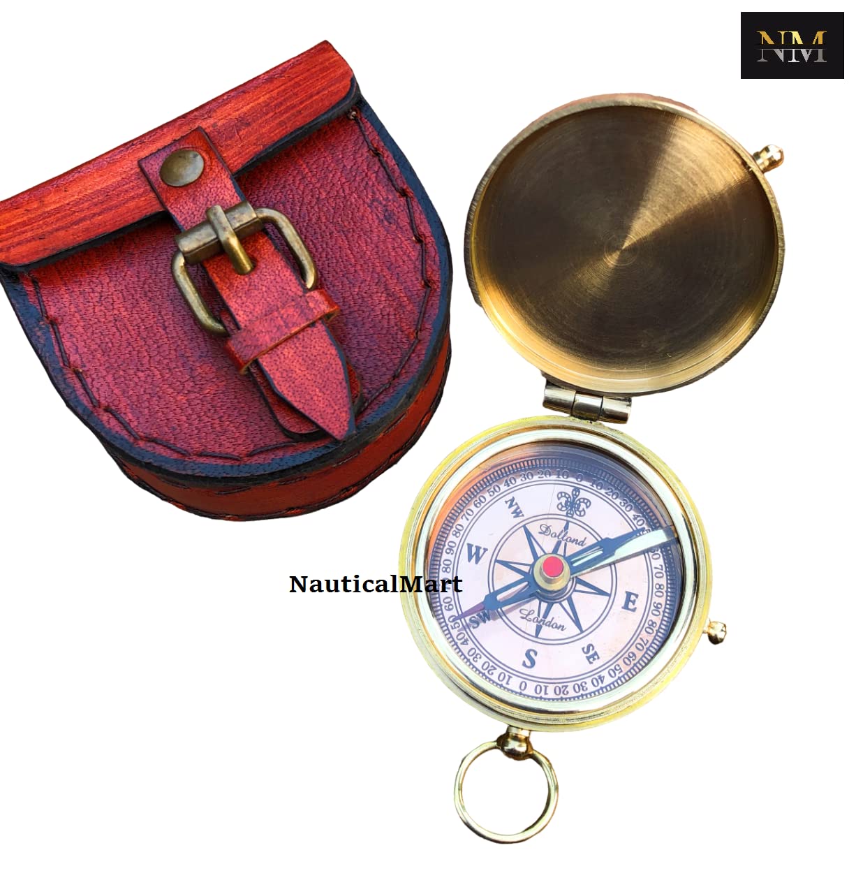 Motivational Compass, Leather Case view 2