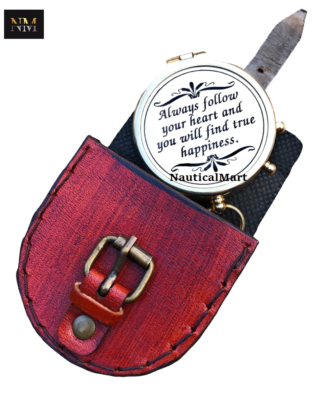 Motivational Compass, Leather Case view 6