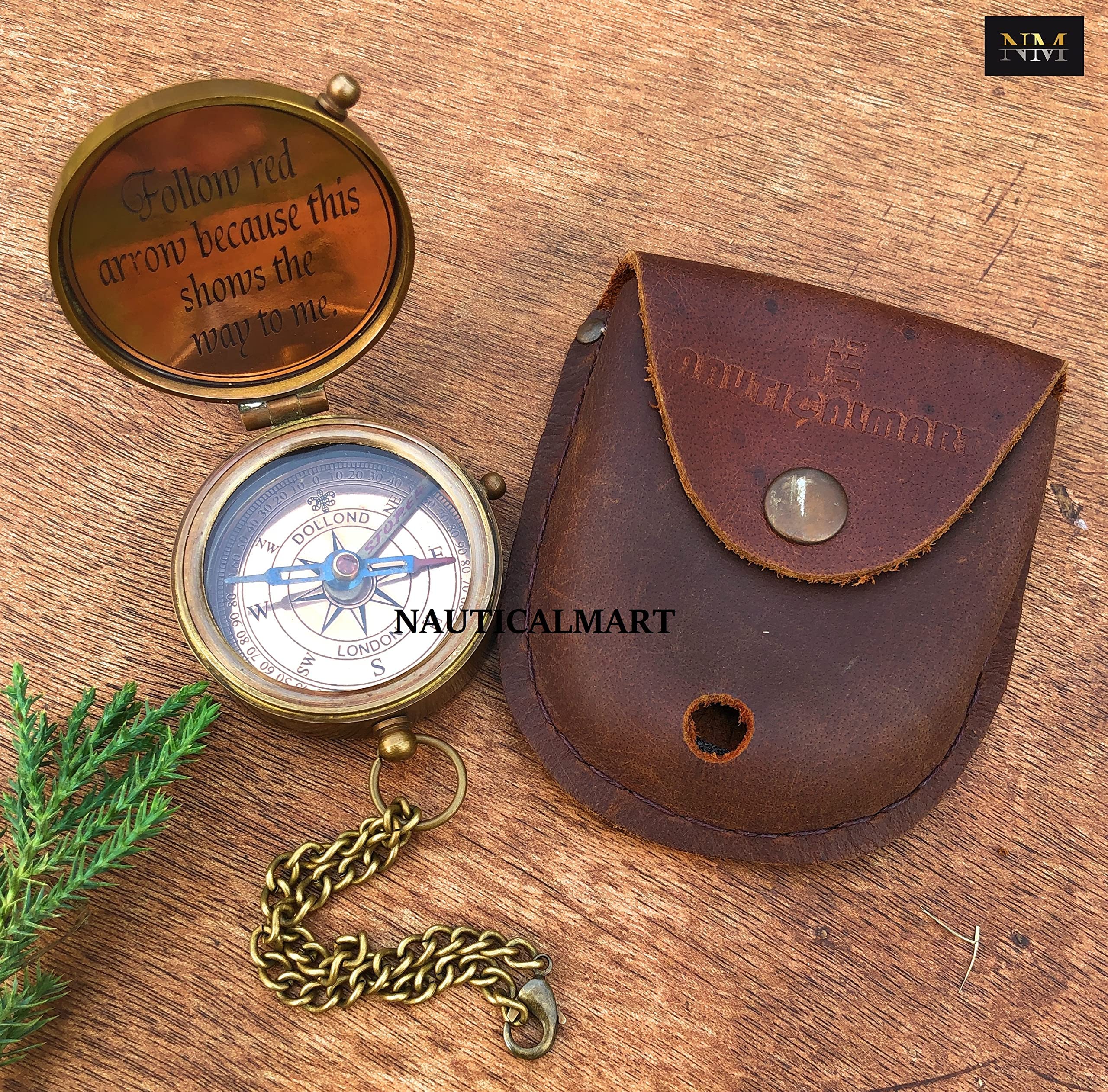 Motivational Compass, Leather Case view 2