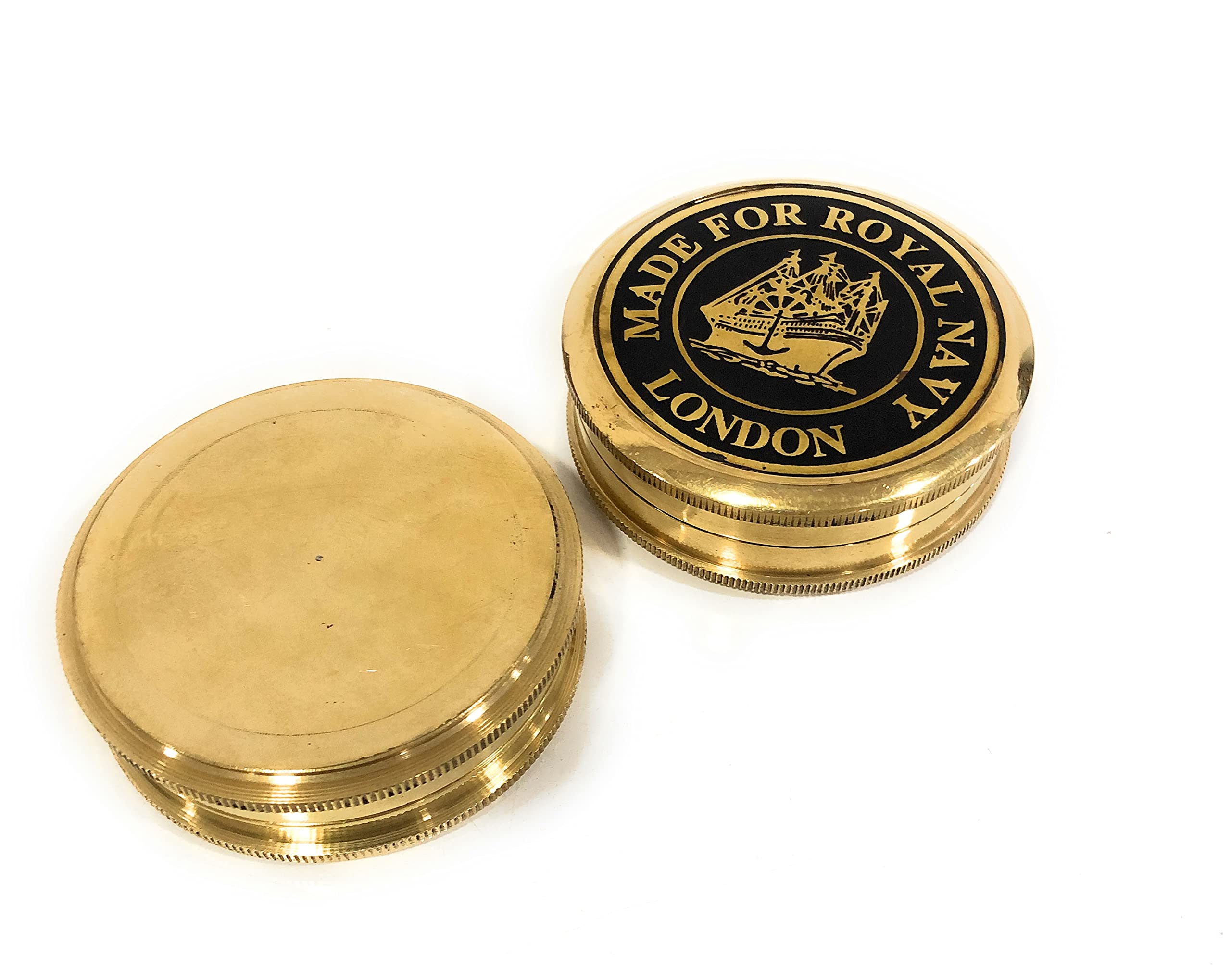 Royal Navy London Reproduction Compass, Polished Brass view 2