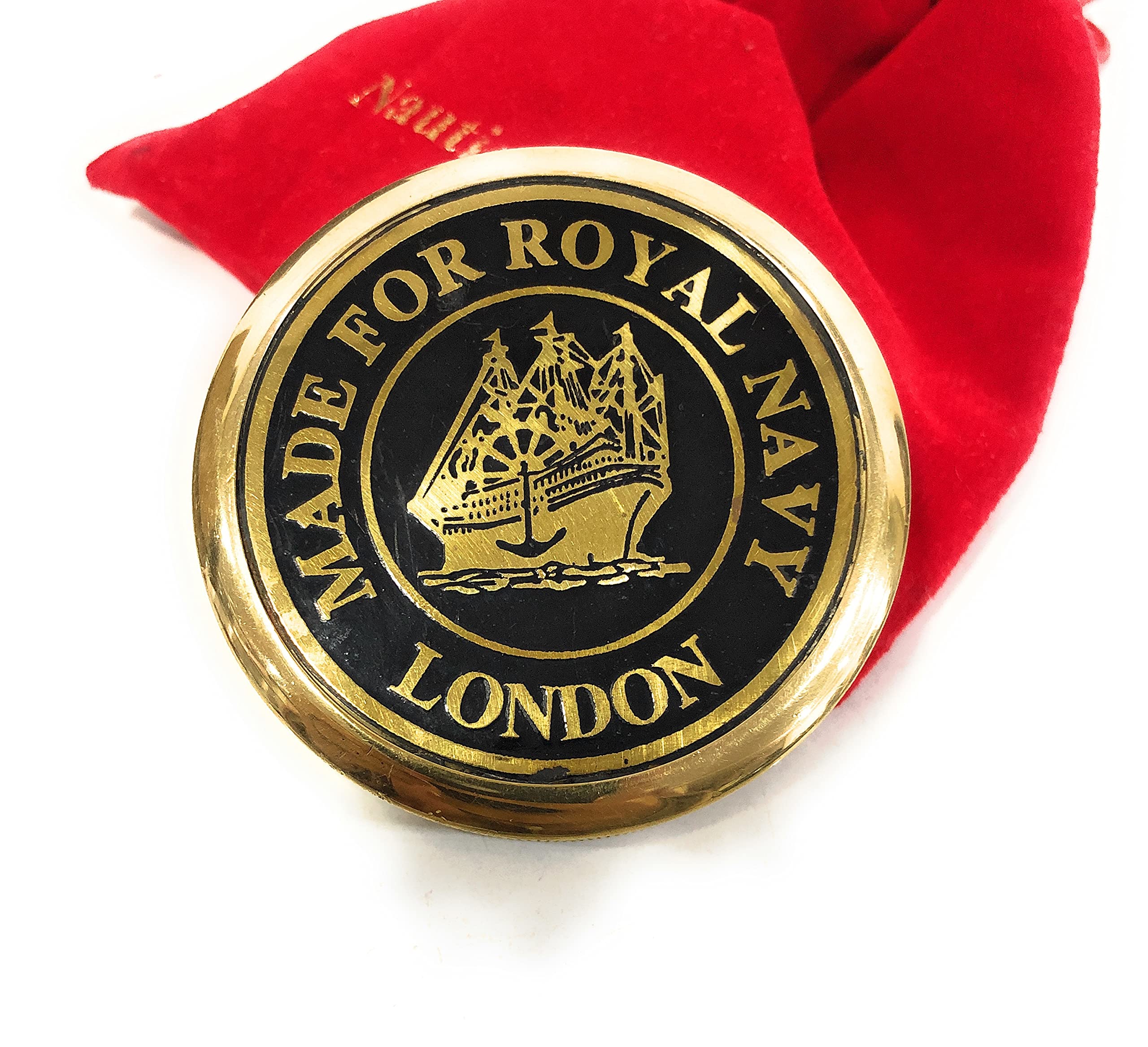 Royal Navy London Reproduction Compass, Polished Brass view 3