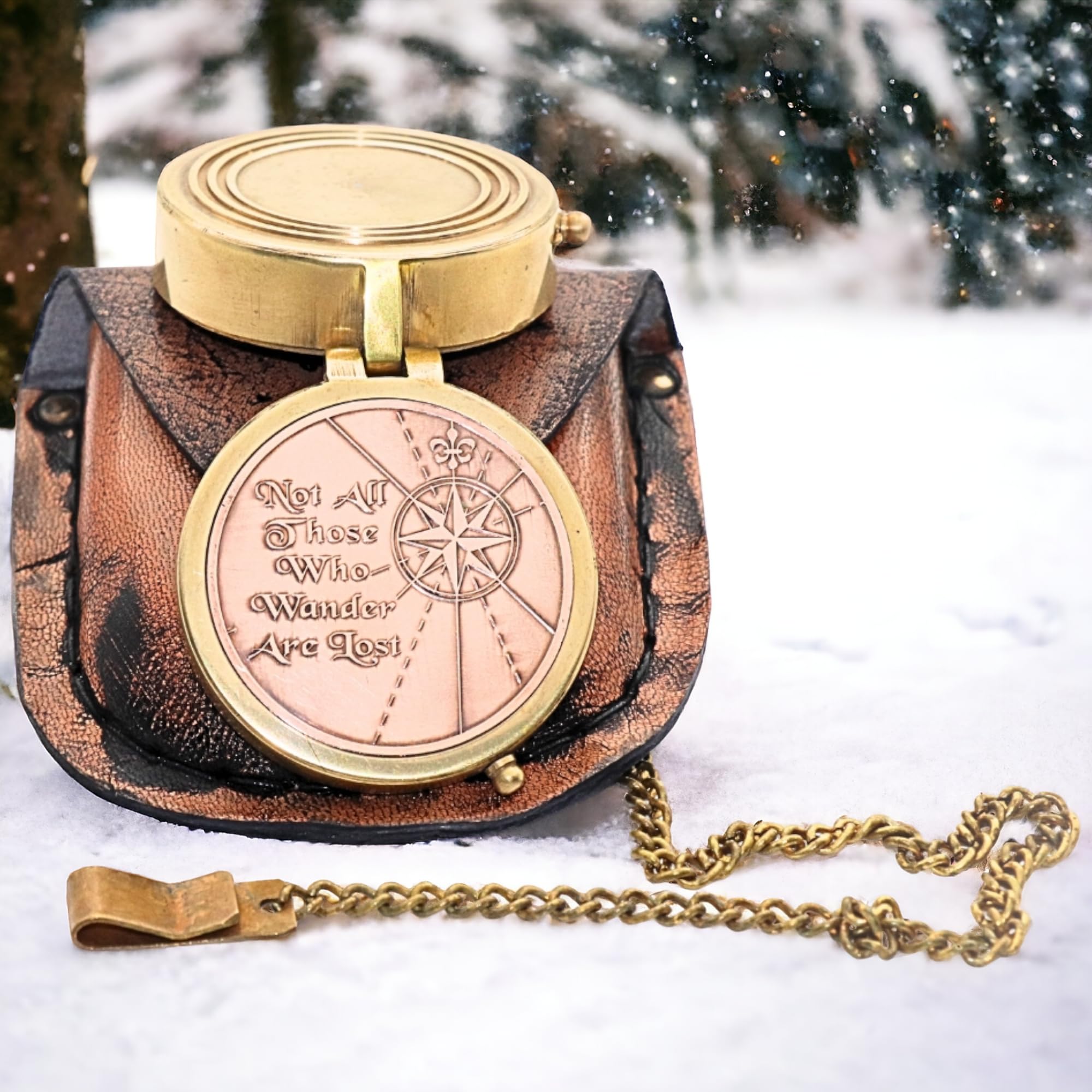 Motivational Compass, Leather Case view 4