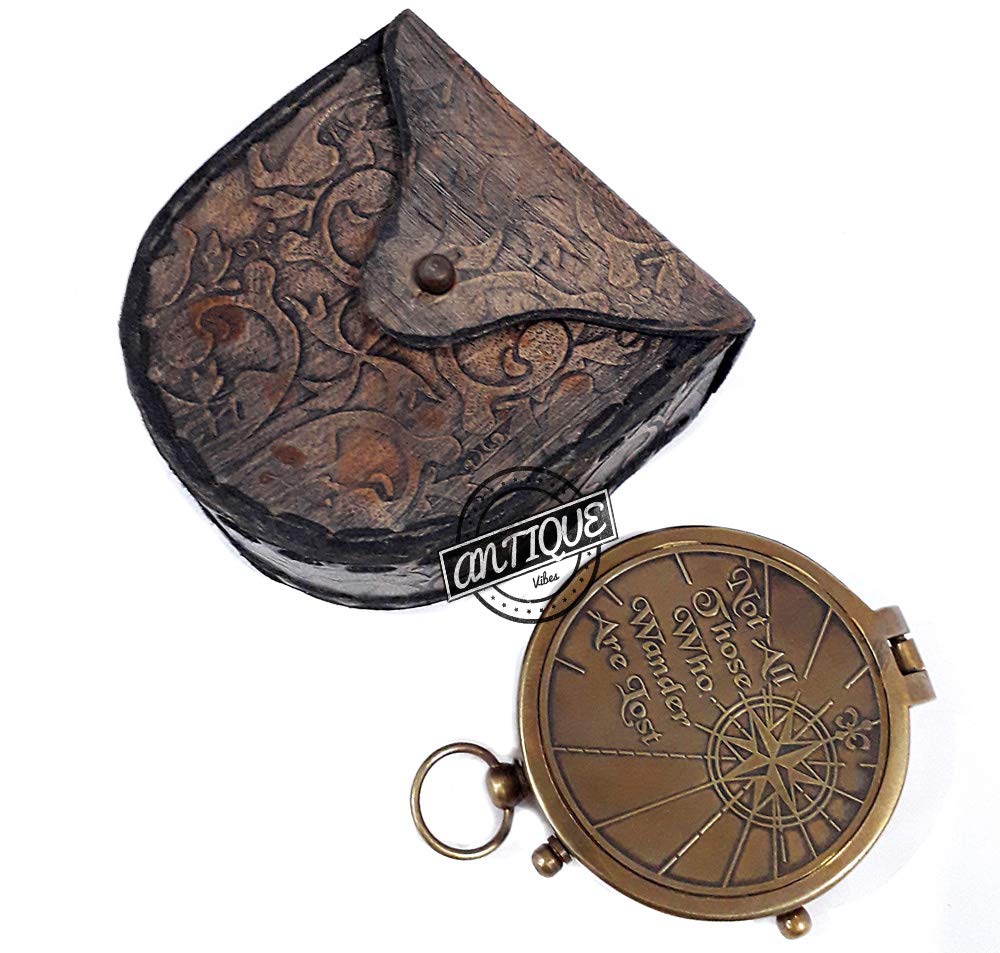 Tolkien Quote Compass, Leather Case view 5