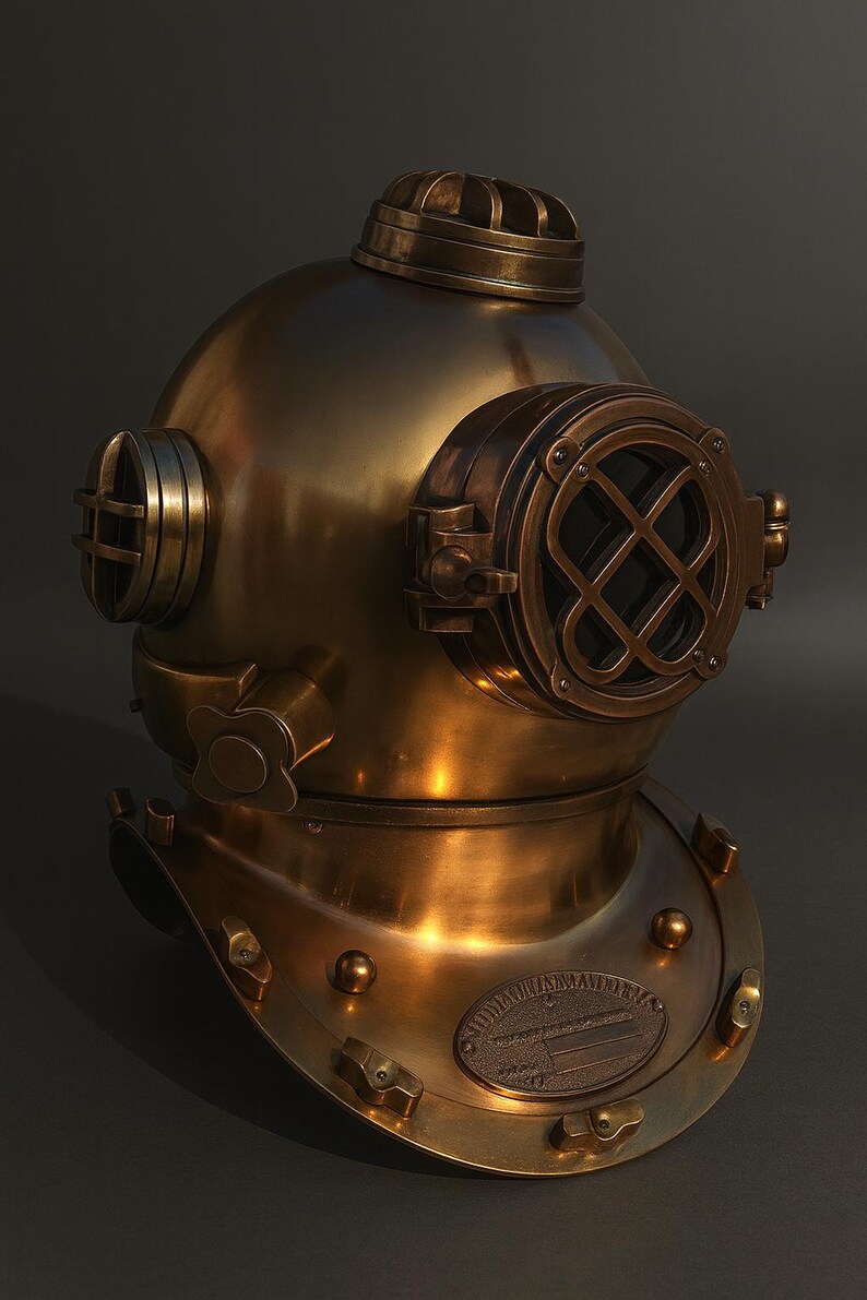 Mark V Diving Helmet with Copper Plated Finish view 3