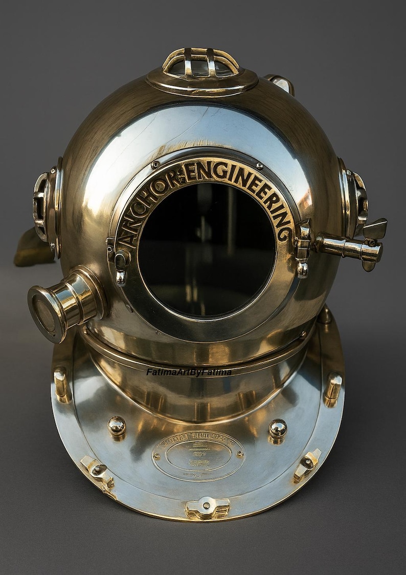 Mark V Diving Helmet with Silver Antique Finish view 4