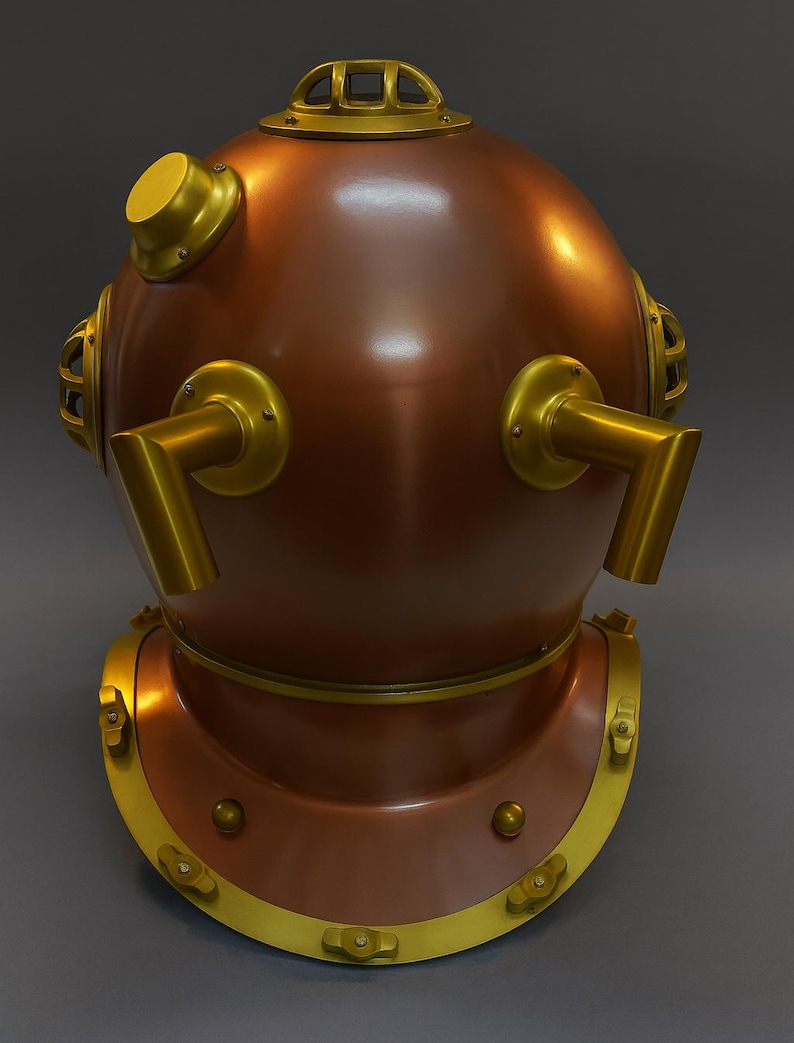 Mark V Diving Helmet with Silver Antique Finish view 7