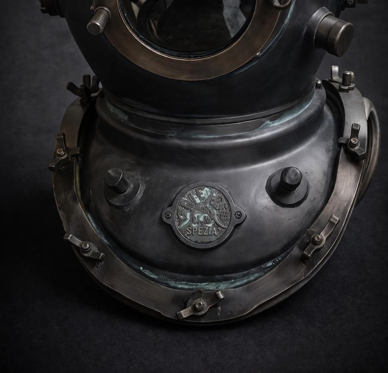 Mark V Diving Helmet with Heavily Aged Distressed Antique Finish view 6