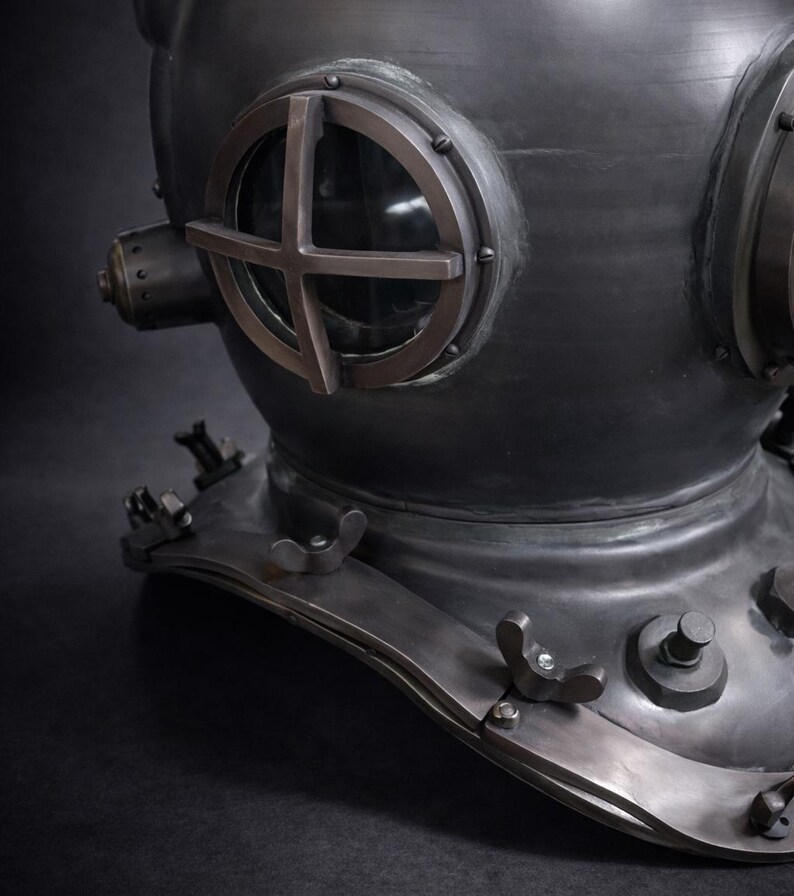 Mark V Diving Helmet with Heavily Aged Distressed Antique Finish view 7