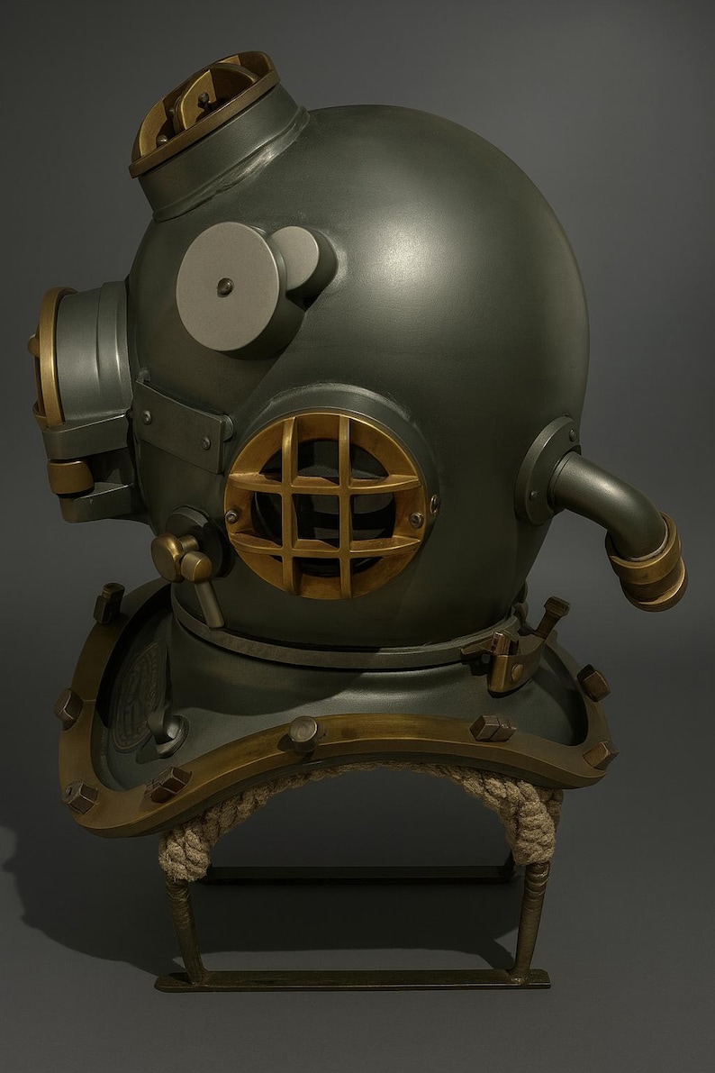Mark V Deep Sea Diving Helmet with Dark Green Finish view 6