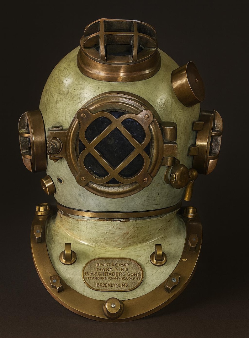 Mark V Deep Sea Diving Helmet with Cream Antique Finish view 7