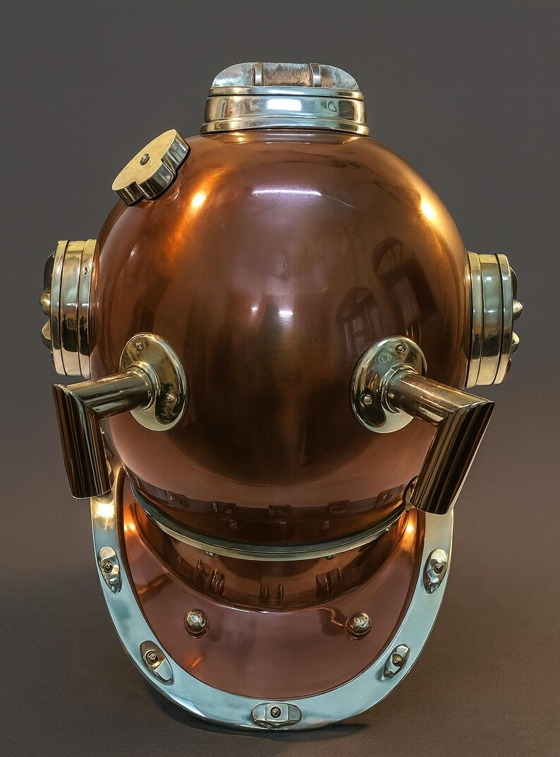 Mark V Diving Helmet with Brown Copper Antique Finish view 2