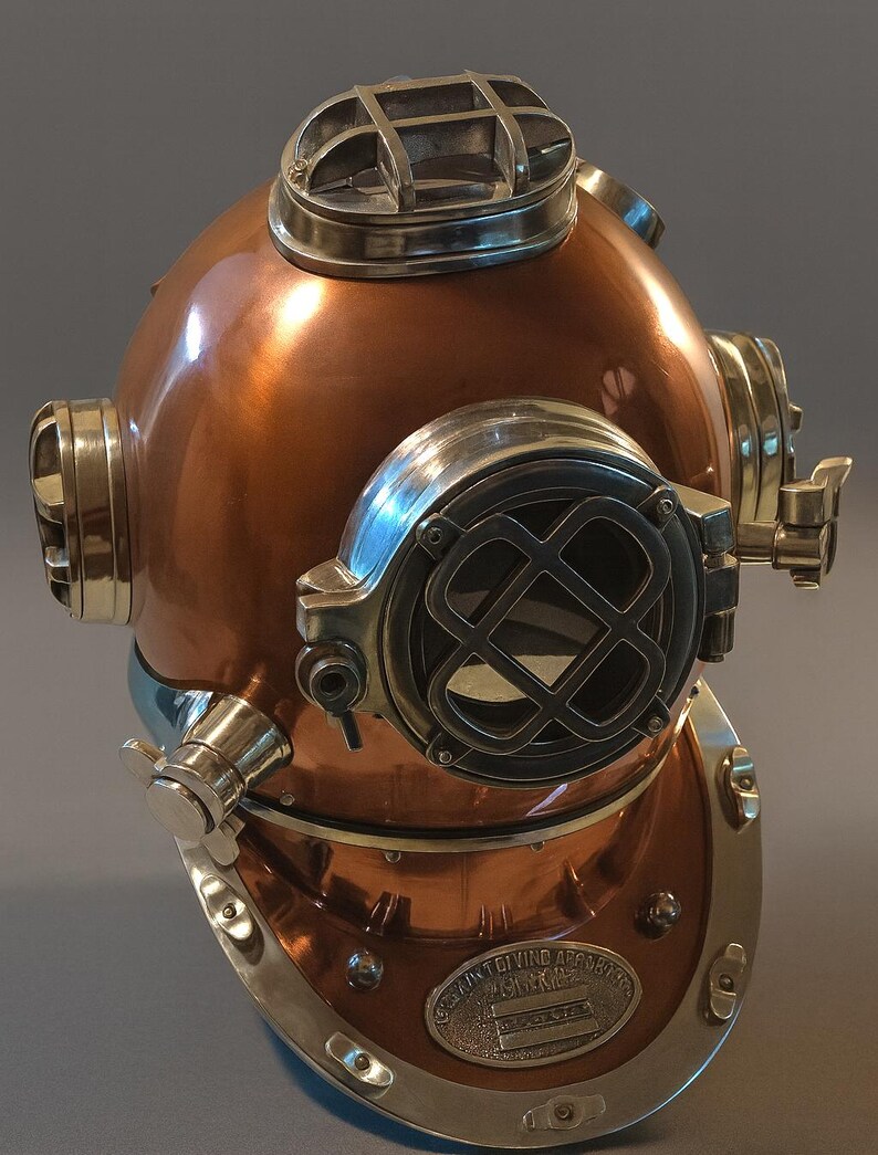 Mark V Diving Helmet with Brown Copper Antique Finish view 3