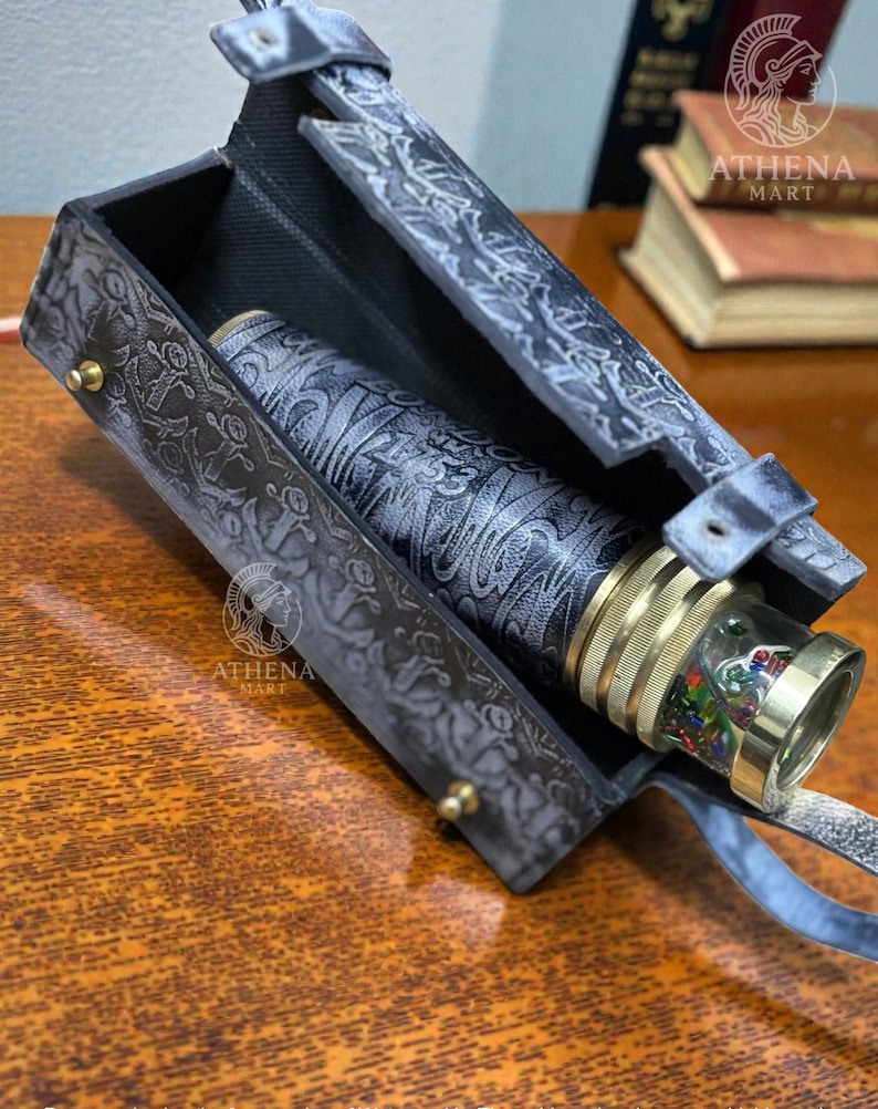 Leather-Wrapped Brass Liquid Kaleidoscope view 15