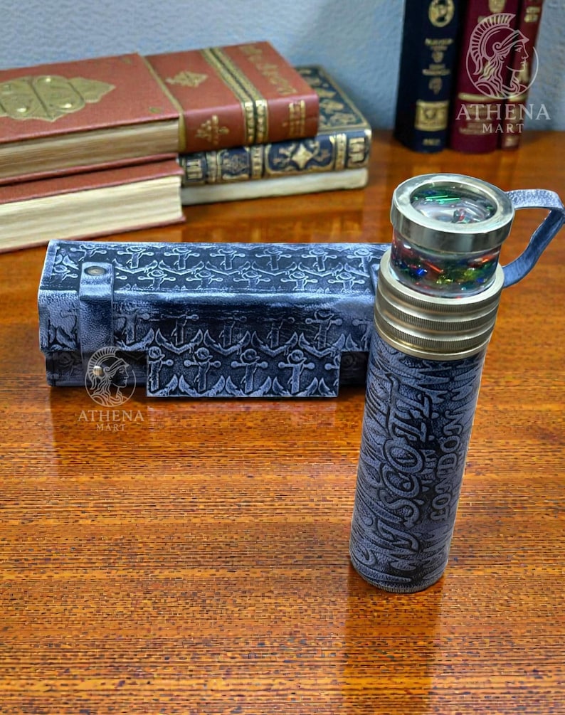 Leather-Wrapped Brass Liquid Kaleidoscope view 18
