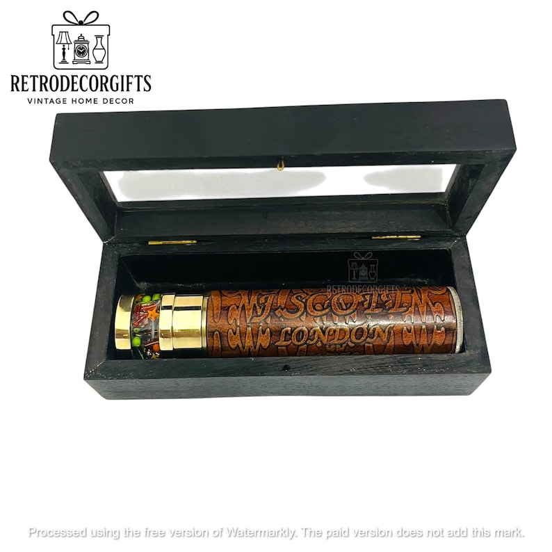 Personalised Brass Liquid Kaleidoscope view 4